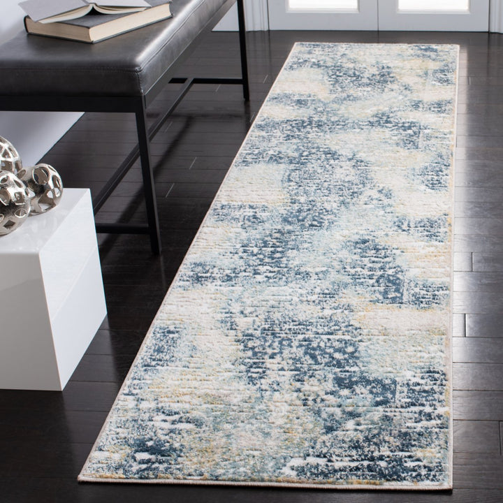 SAFAVIEH Skyler Collection SKY543M Navy / Gold Rug Image 3