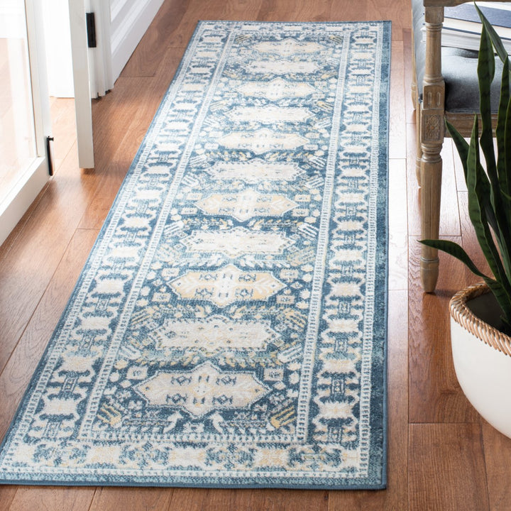 SAFAVIEH Skyler Collection SKY544A Beige / Navy Rug Image 3