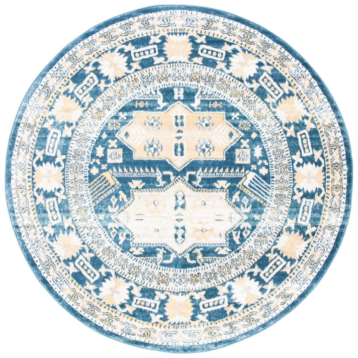 SAFAVIEH Skyler Collection SKY544A Beige / Navy Rug Image 4