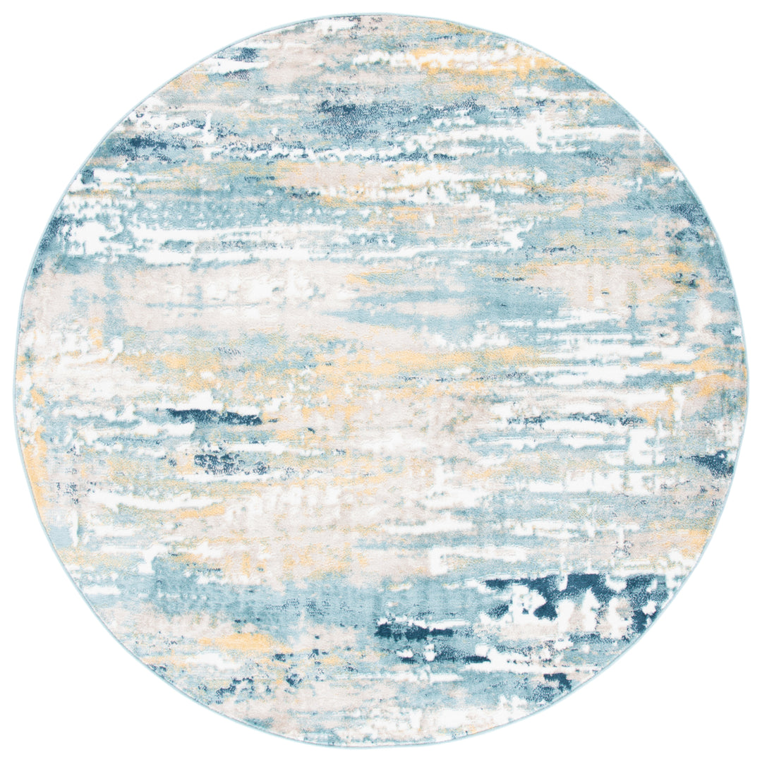 SAFAVIEH Skyler Collection SKY548J Teal / Gold Rug Image 4