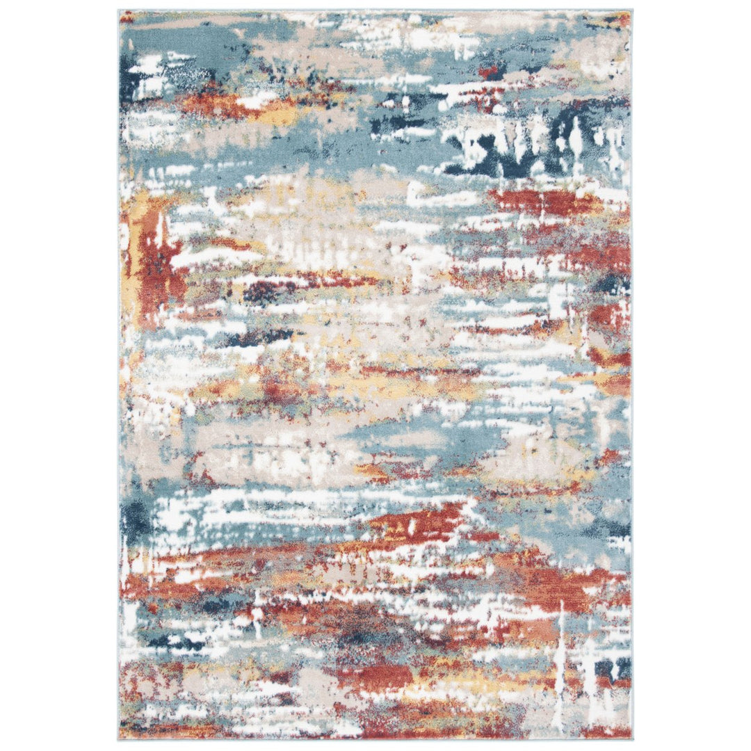 SAFAVIEH Skyler Collection SKY548A Beige / Burgundy Rug Image 1