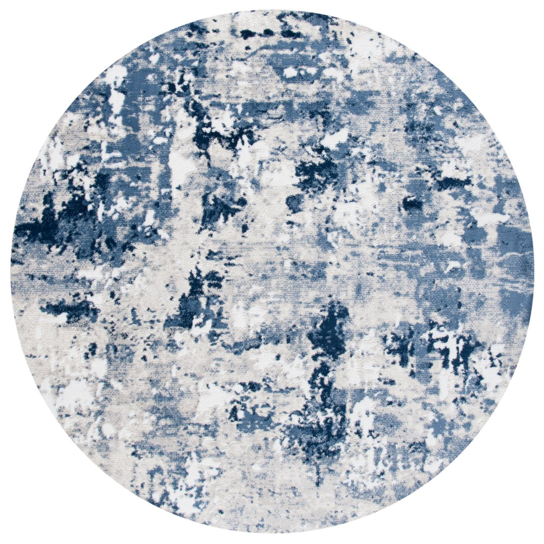 SAFAVIEH Skyler Collection SKY562M Grey / Navy Rug Image 4