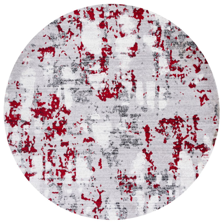 SAFAVIEH Skyler Collection SKY193Q Grey / Red Rug Image 4