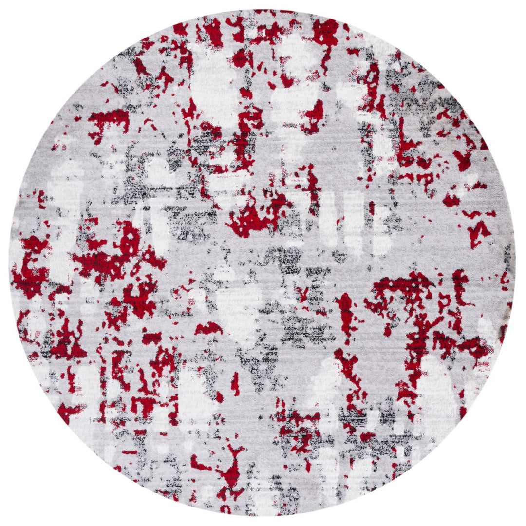 SAFAVIEH Skyler Collection SKY193Q Grey / Red Rug Image 1