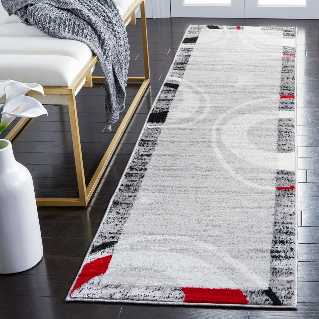 SAFAVIEH Skyler Collection SKY761F Grey / Red Rug Image 3