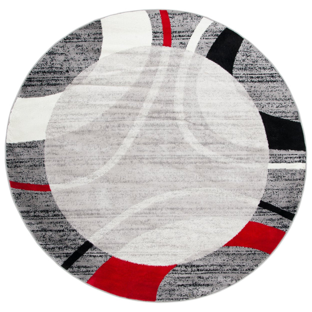 SAFAVIEH Skyler Collection SKY761F Grey / Red Rug Image 4