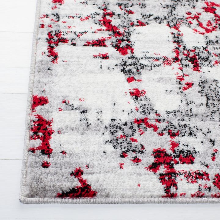 SAFAVIEH Skyler Collection SKY193Q Grey / Red Rug Image 7