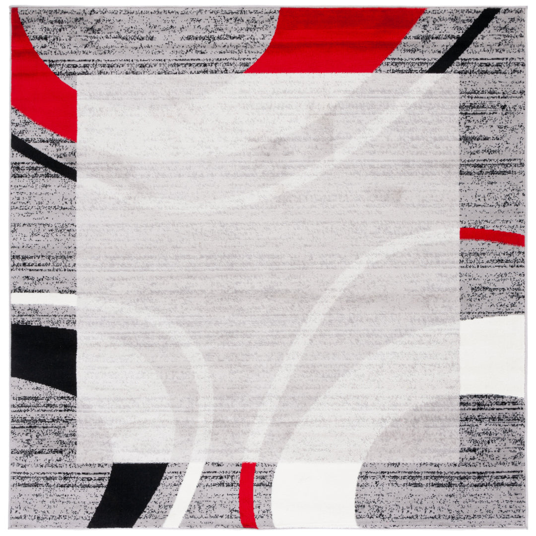 SAFAVIEH Skyler Collection SKY761F Grey / Red Rug Image 6