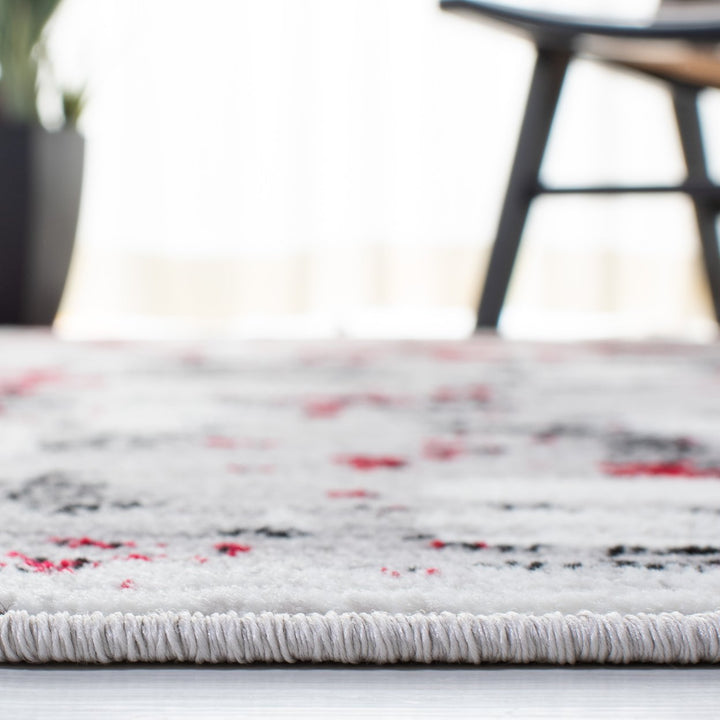 SAFAVIEH Skyler Collection SKY193Q Grey / Red Rug Image 8