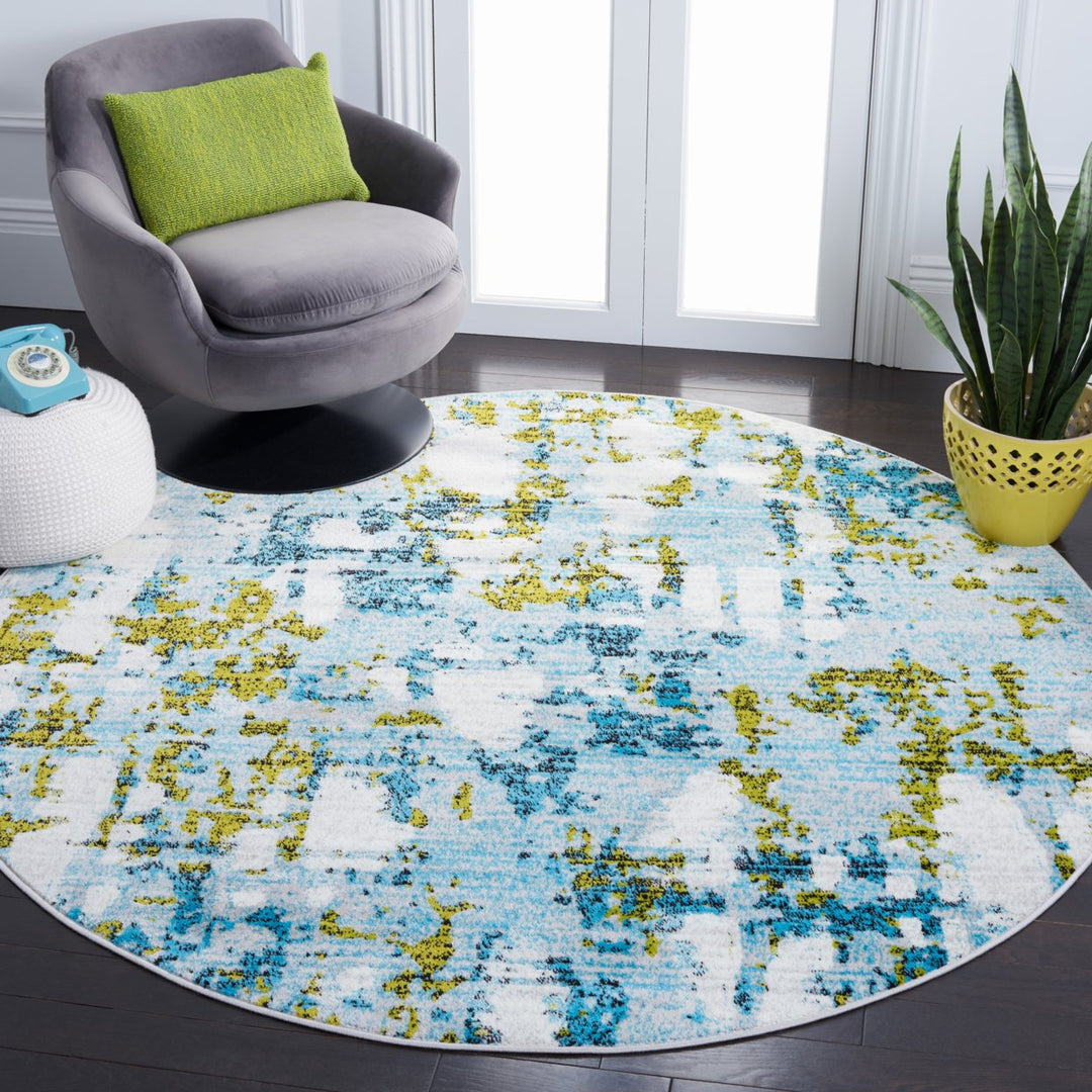 SAFAVIEH Skyler Collection SKY193K Teal / Green Rug Image 2