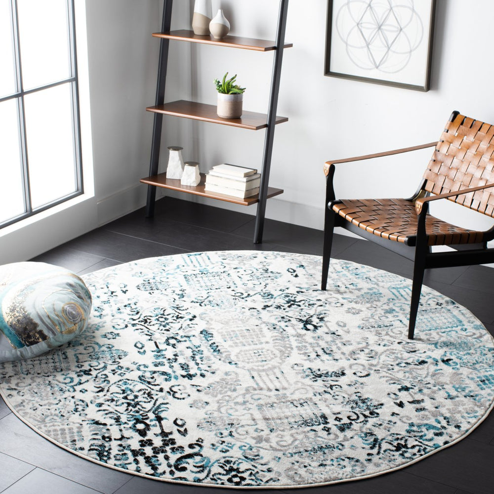 SAFAVIEH Skyler Collection SKY711A Grey / Blue Rug Image 2