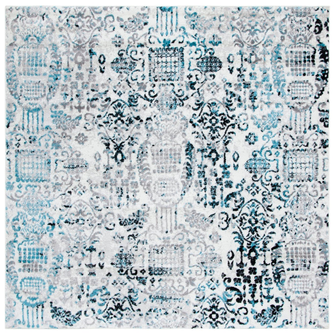 SAFAVIEH Skyler Collection SKY711A Grey / Blue Rug Image 10