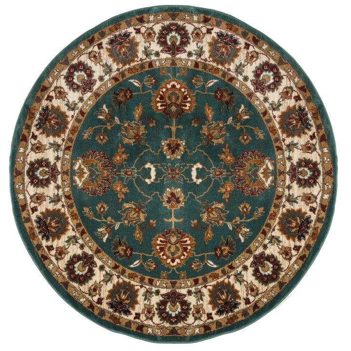 SAFAVIEH Summit Collection SMT292T Teal / Ivory Rug Image 3
