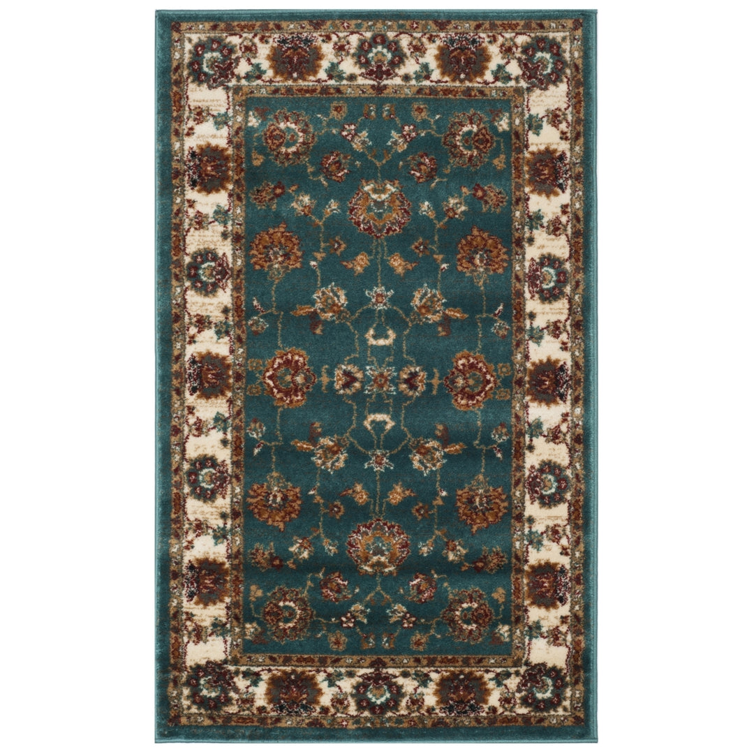 SAFAVIEH Summit Collection SMT292T Teal / Ivory Rug Image 2