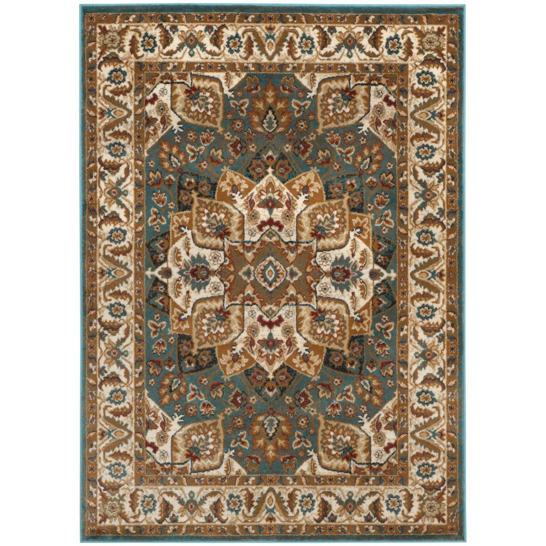 SAFAVIEH Summit Collection SMT295T Teal / Ivory Rug Image 2