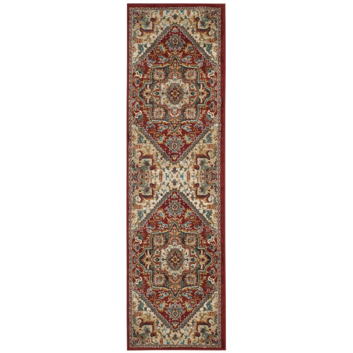 SAFAVIEH Summit Collection SMT293C Red / Dark Grey Rug Image 1