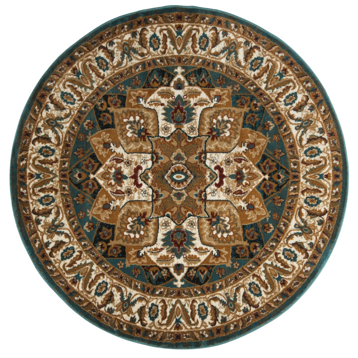 SAFAVIEH Summit Collection SMT295T Teal / Ivory Rug Image 3