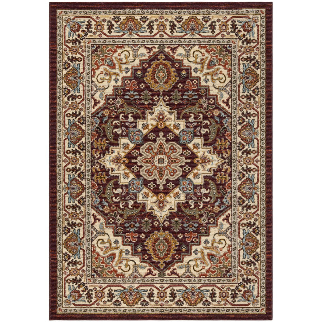 SAFAVIEH Summit Collection SMT417Q Red / Creme Rug Image 1