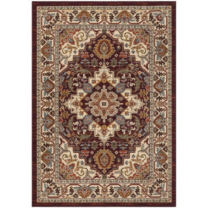 SAFAVIEH Summit Collection SMT417Q Red / Creme Rug Image 1