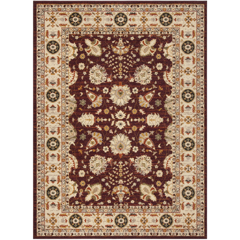 SAFAVIEH Summit Collection SMT418Q Red / Creme Rug Image 2