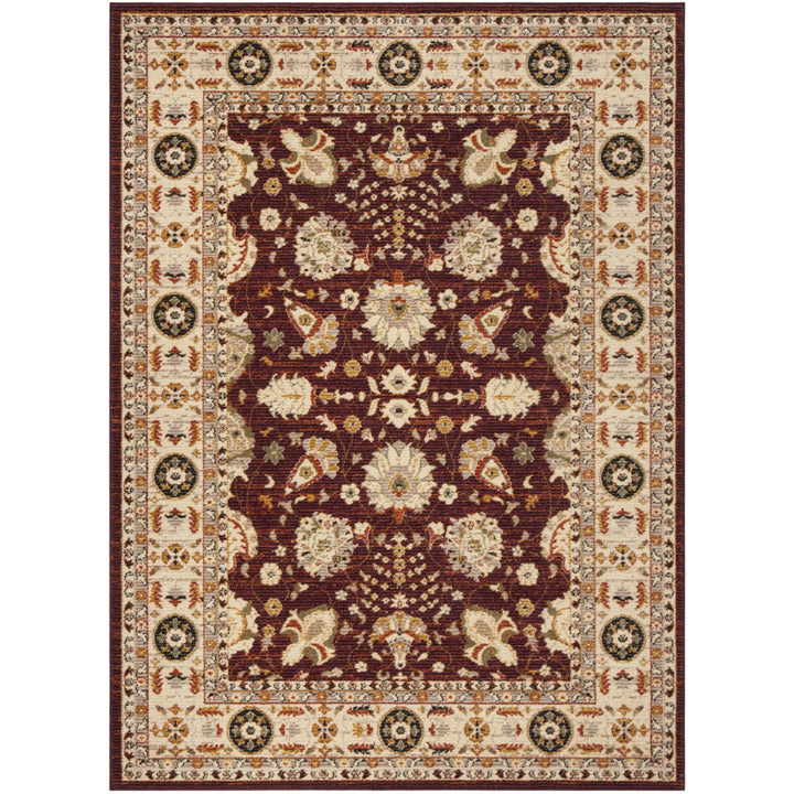 SAFAVIEH Summit Collection SMT418Q Red / Creme Rug Image 2