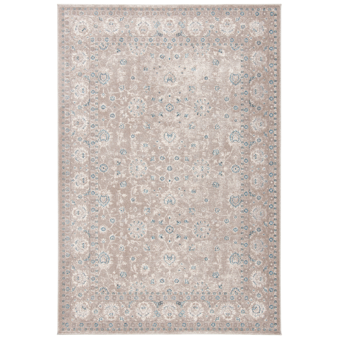 SAFAVIEH Sofia Collection SOF330A Tan / Blue Rug Image 1