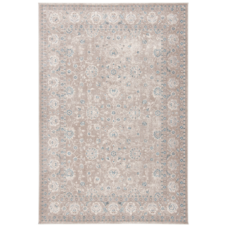 SAFAVIEH Sofia Collection SOF330A Tan / Blue Rug Image 1