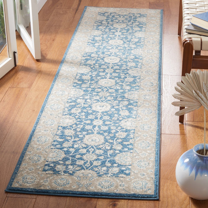 SAFAVIEH Sofia Collection SOF330M Blue / Beige Rug Image 3