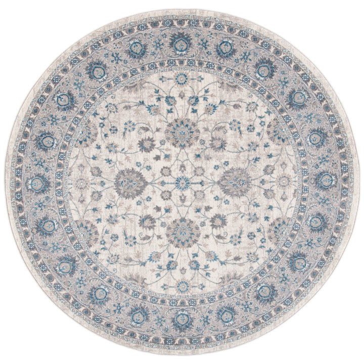 SAFAVIEH Sofia Collection SOF330C Ivory / Blue Rug Image 4