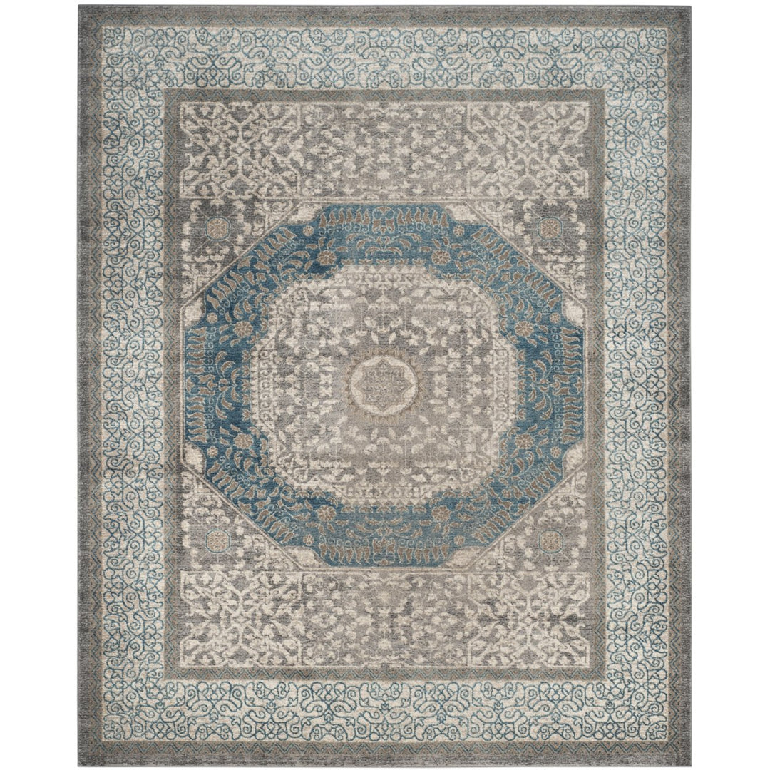 SAFAVIEH Sofia Collection SOF365A Light Grey / Blue Rug Image 1