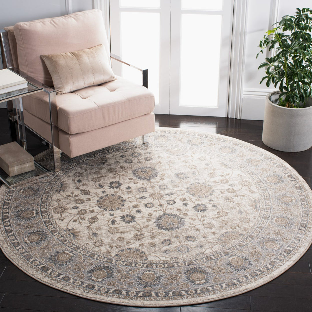 SAFAVIEH Sofia Collection SOF330D Ivory / Grey Rug Image 2