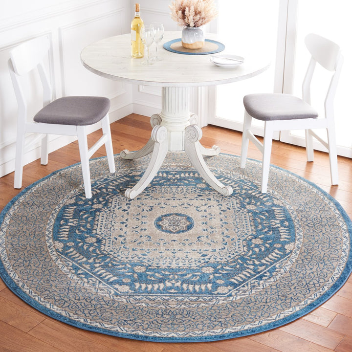 SAFAVIEH Sofia Collection SOF365M Blue / Beige Rug Image 2