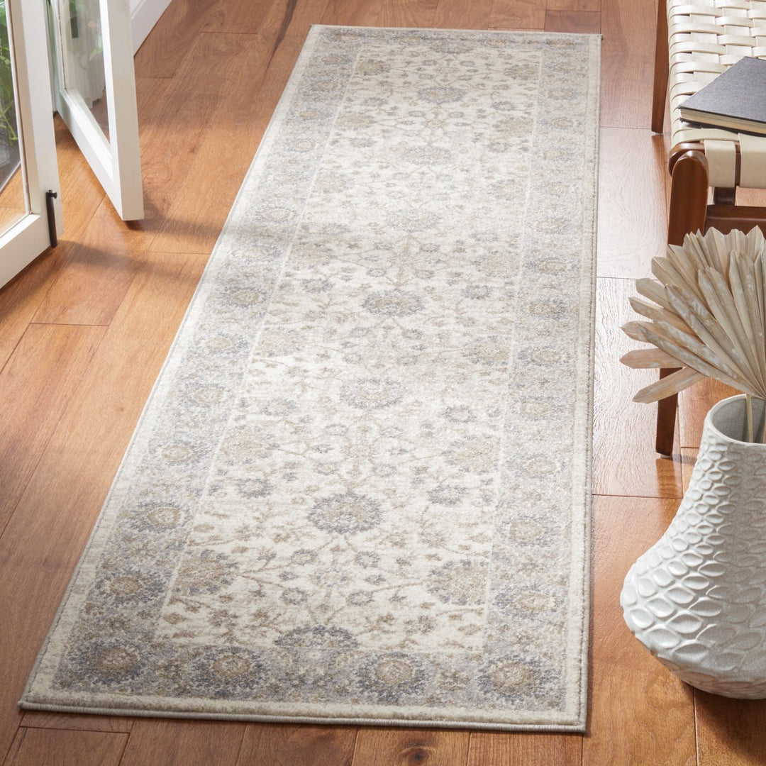 SAFAVIEH Sofia Collection SOF330D Ivory / Grey Rug Image 3