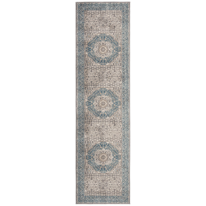 SAFAVIEH Sofia Collection SOF365A Light Grey / Blue Rug Image 5