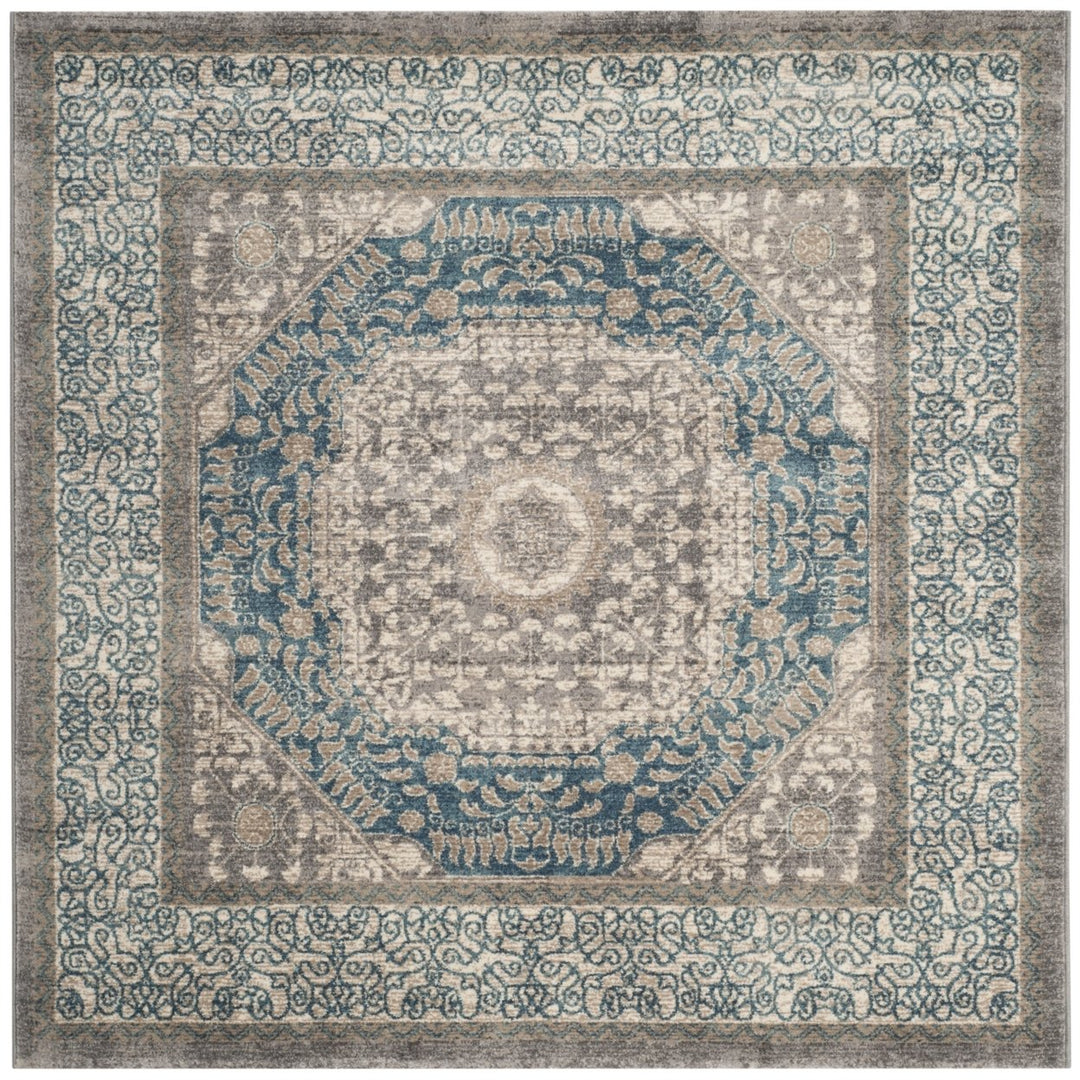 SAFAVIEH Sofia Collection SOF365A Light Grey / Blue Rug Image 1