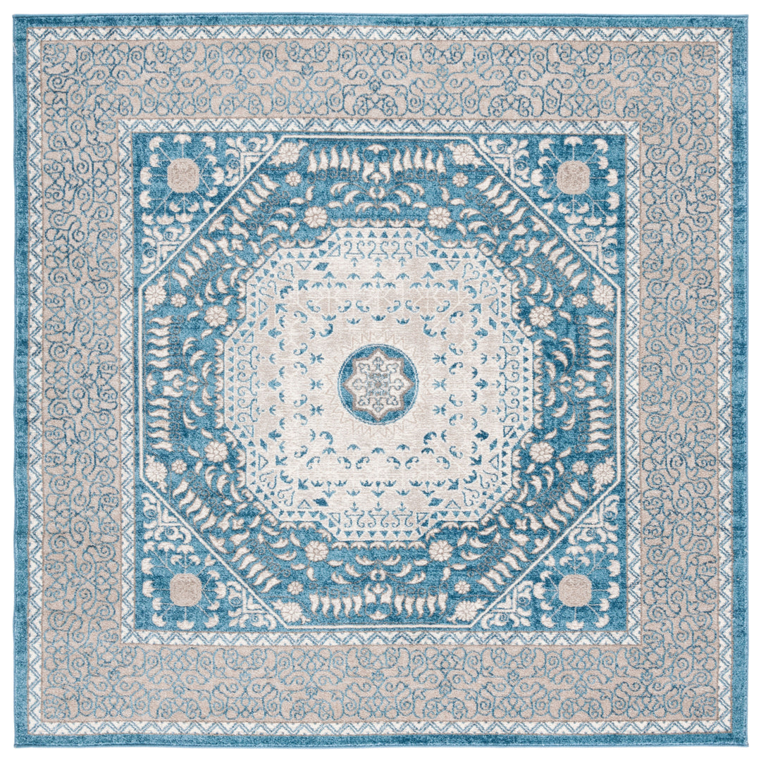 SAFAVIEH Sofia Collection SOF365M Blue / Beige Rug Image 6