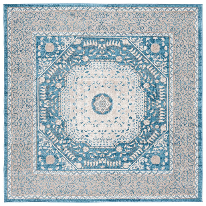 SAFAVIEH Sofia Collection SOF365M Blue / Beige Rug Image 6