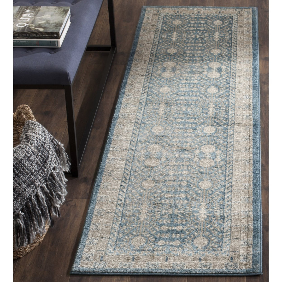 SAFAVIEH Sofia Collection SOF376C Blue / Beige Rug Image 3