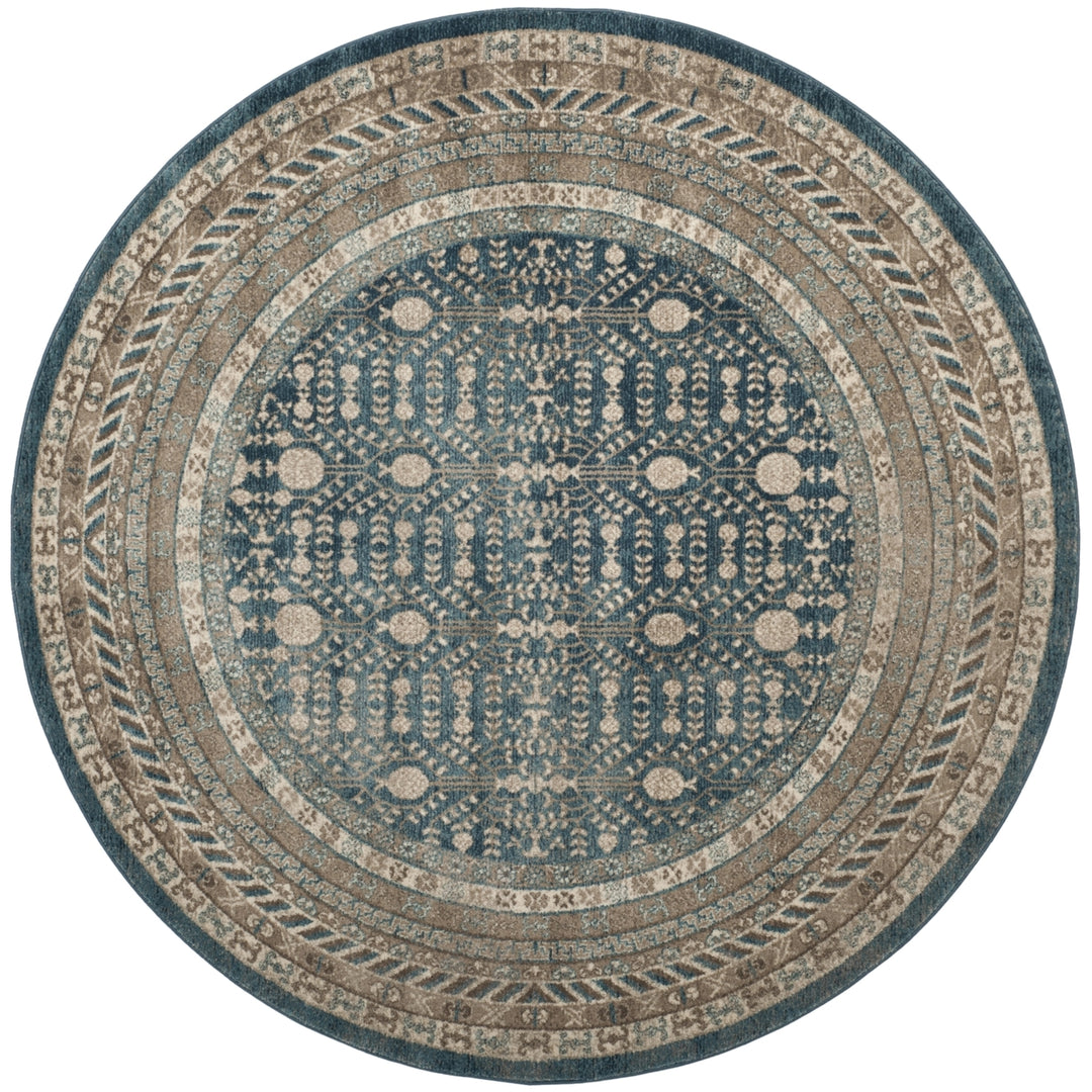 SAFAVIEH Sofia Collection SOF376C Blue / Beige Rug Image 4