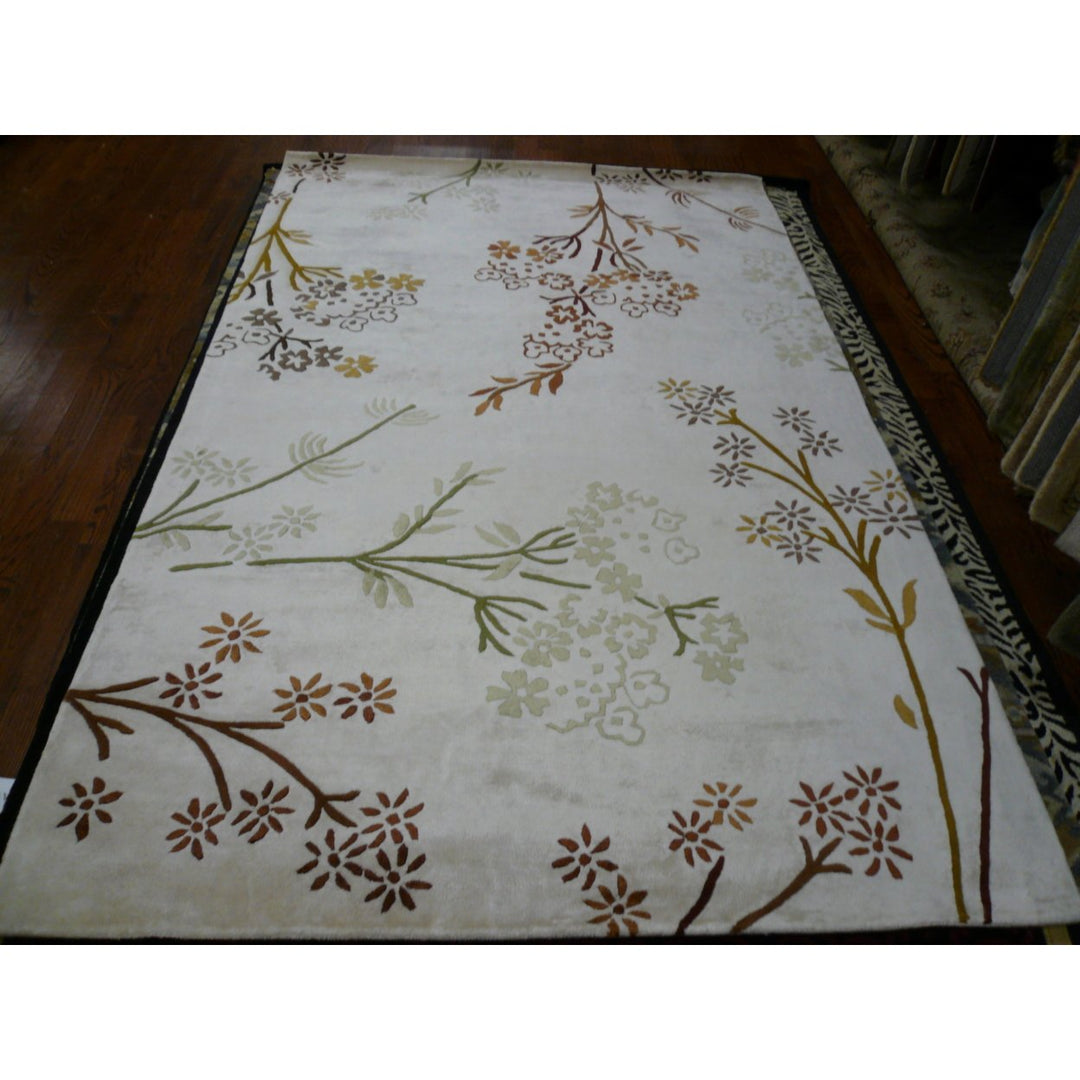 SAFAVIEH Soho SOH151A Handmade Ivory / Multi Rug Image 1