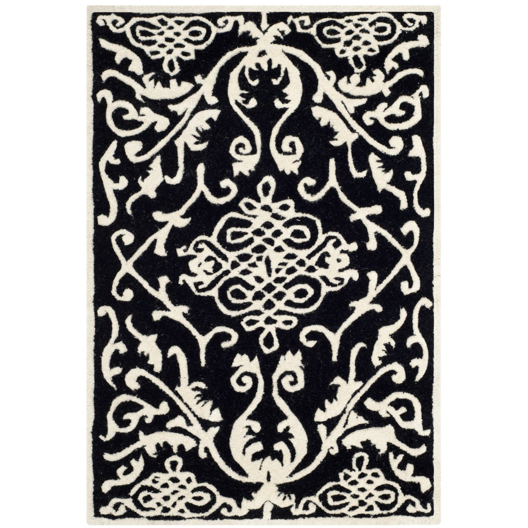 SAFAVIEH Soho SOH120A Handmade Black / Ivory Rug Image 1