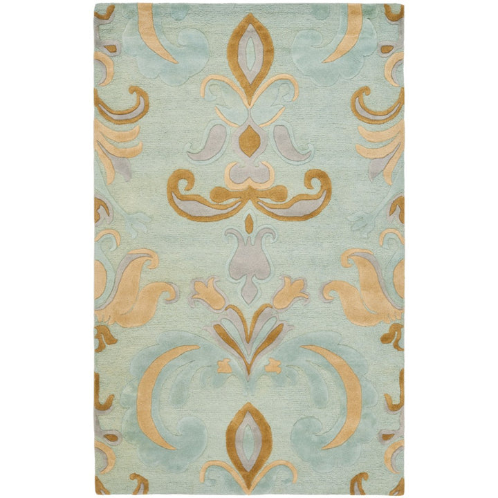 SAFAVIEH Soho SOH215A Handmade Light Blue / Multi Rug Image 10