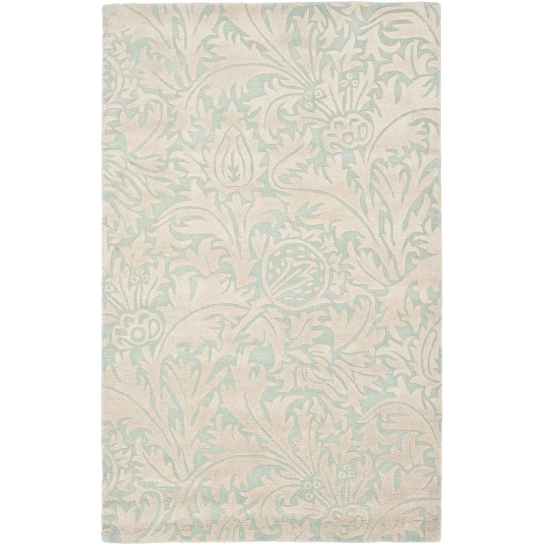 SAFAVIEH Soho SOH255A Handmade Light Blue / Beige Rug Image 8