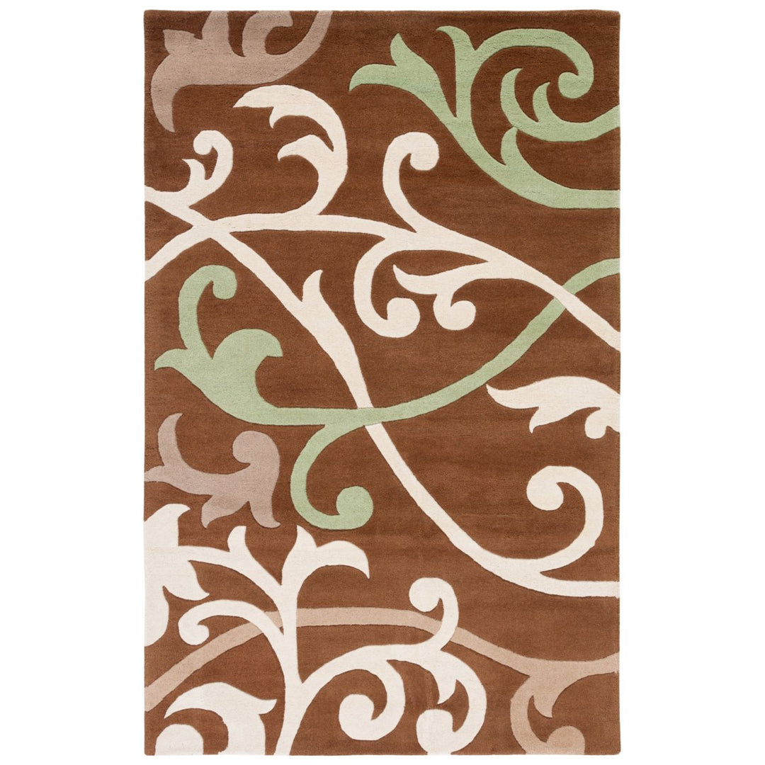 SAFAVIEH Soho SOH256A Handmade Brown / Multi Rug Image 1