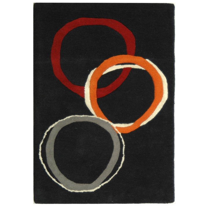 SAFAVIEH Soho Collection SOH306A Handmade Charcoal Rug Image 1