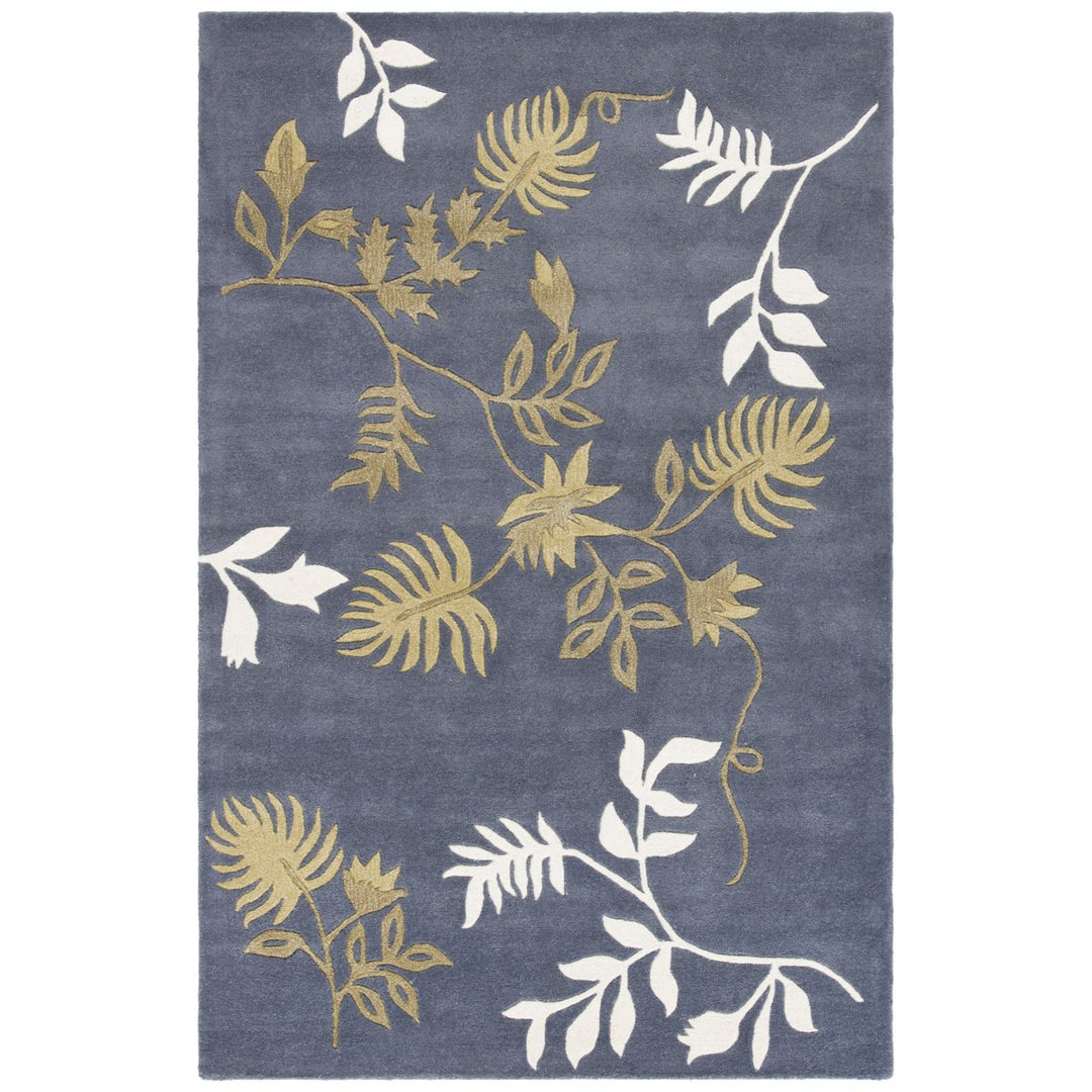 SAFAVIEH Soho Collection SOH313C Handmade Dark Grey Rug Image 1