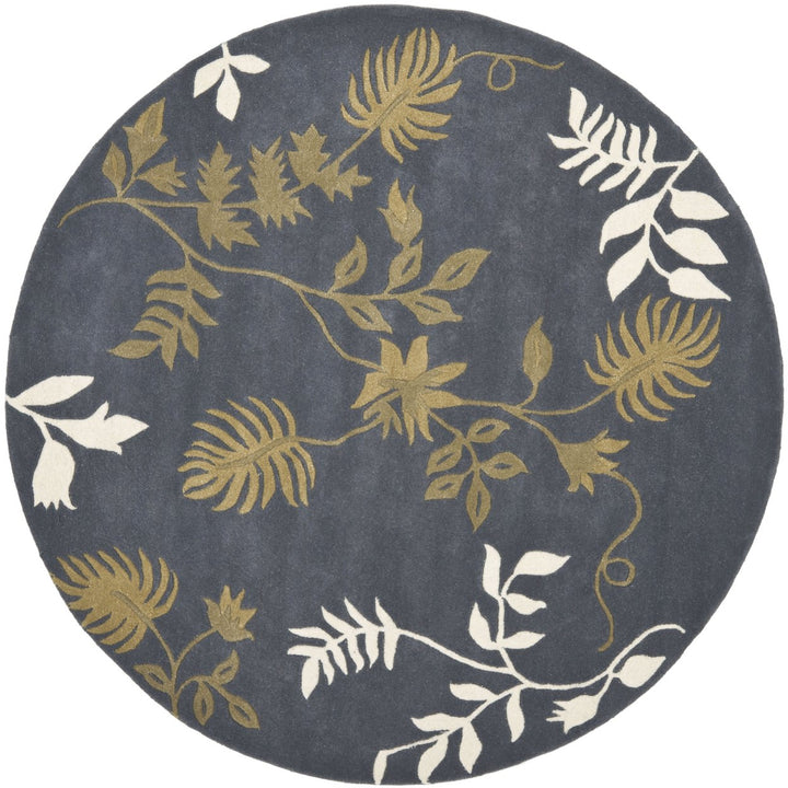 SAFAVIEH Soho Collection SOH313C Handmade Dark Grey Rug Image 1