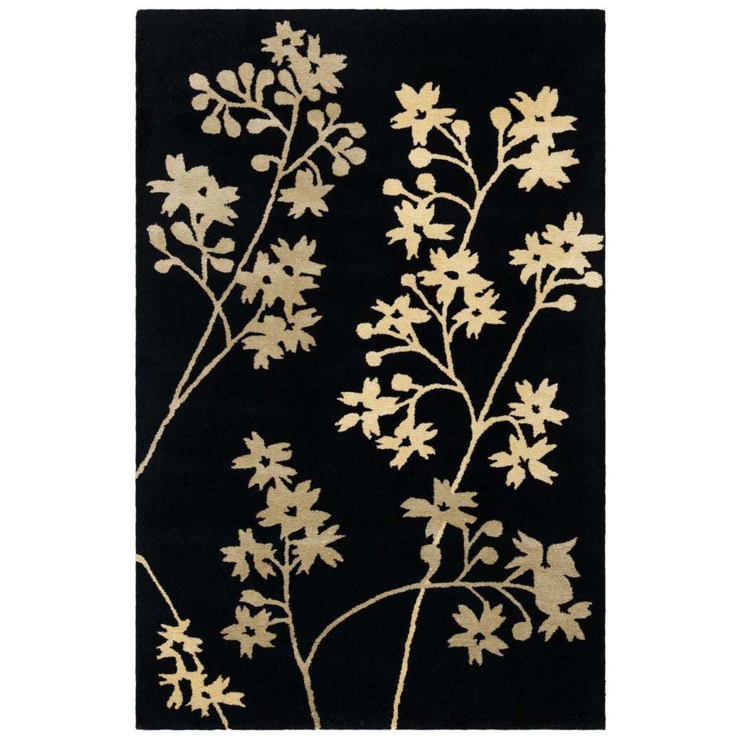 SAFAVIEH Soho Collection SOH316B Handmade Black/Lime Rug Image 5