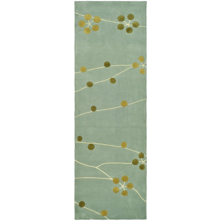 SAFAVIEH Soho SOH327A Handmade Light Blue / Gold Rug Image 3