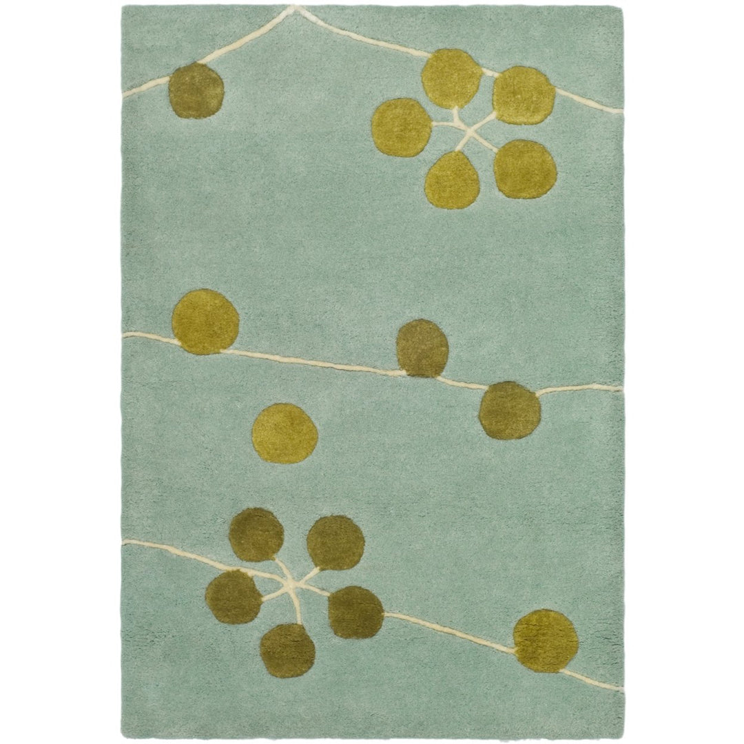 SAFAVIEH Soho SOH327A Handmade Light Blue / Gold Rug Image 6